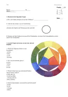 Vorschau - Arbeitsblätter - Farbenlehre -Mischung von Farben (Arbeitsblätter & Test) - Seite 1