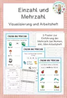 Vorschau - Arbeitsblätter - Einzahl und Mehrzahl - Visualisierung und Mini-Heft - Deckblatt