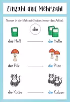 Vorschau - Arbeitsblätter - Einzahl und Mehrzahl - Visualisierung und Mini-Heft - Seite 2