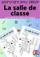Vorschau - Arbeitsblätter - La salle de classe (Les mots croisés en images) Kreuzworträtsel - Deckblatt
