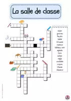 Vorschau - Arbeitsblätter - La salle de classe (Les mots croisés en images) Kreuzworträtsel - Seite 1