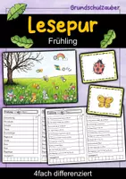 Vorschau - Arbeitsblätter - Lesespur Frühling | Deutsch 1. Klasse | Lesespurgeschichte | lesen lernen - Deckblatt