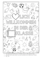 Vorschau - Mal- und Bastelvorlagen - Klassentier Willkommen Gemeinschaftsbild Kooperatives Poster - Seite 2