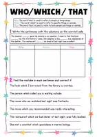 Vorschau - Arbeitsblätter - Relative Clauses Who Which That Worksheets Merkblatt Exercises Komplettpaket - Seite 2