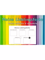 Vorschau - Arbeitsblätter - Meine Lieblingsfarbe - Farben aufhellen & abdunkeln - Deckblatt