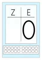 Vorschau - Poster - Zahlenkarten 0 bis 20 - Stellenwerttafel (blau) - Seite 1