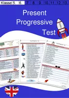 Vorschau - Test - Englischtest / Klassenarbeit zum Present Progressive mit Lösungen - Deckblatt