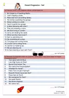 Vorschau - Test - Englischtest / Klassenarbeit zum Present Progressive mit Lösungen - Seite 3