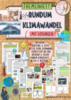 Vorschau - Unterrichtsreihen - Themenheft Klimawandel / Klimaschutz / Ursachen und Folgen des Klimawandels uvm. mit Lösung (Klasse 8 9 10 11) - Deckblatt