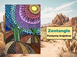 zapowiedź - Projekt artystyczny: pustynny krajobraz Zentangle - strona 1