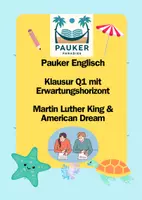 Vorschau - Prüfungsvorbereitung - Pauker Englisch Klausur Q1 mit EWH: Martin Luther King & American Dream - Deckblatt