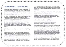 Vorschau - Arbeitsblätter - Der dunkle Pakt: Fausts Schicksalswette mit Mephisto - Seite 1
