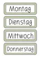 Vorschau - Anderer Materialtyp - Stundenplan: Karten (Wochentage, Stunden, Fächer) - Seite 1