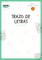 Vista previa - Hojas de trabajo - TRAZO DE LETRAS - Portada