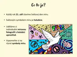 Náhled - umění - krok za krokem: Holubice míru včetně šablony - boční 2