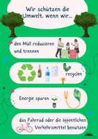 Προεπισκόπηση - Αφίσες - Wir schützen die Umwelt - προστατεύουμε το περιβάλλον (αφίσα) - Εξώφυλλο
