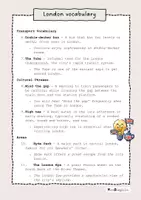 Vorschau - Merkblätter - Vocabulary handout - exploring London - Seite 2