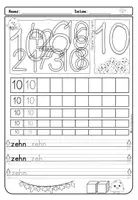 Vorschau - Arbeitsblätter - #SilvesterKnaller24 Materialpaket Ziffern 1-10 (Zahleneinführung) - Seite 1