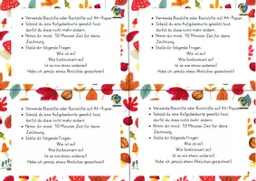 Vorschau - Aufgabenkarten - 52 Herbst-Zeichenaufgaben für den Kunstunterricht - Seite 1