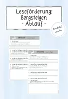 Vorschau - Arbeitsblätter - Leseförderung: Bergsteigen (Arbeitsblatt mit Lesestrategien) - Deckblatt