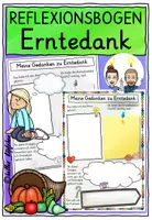 Vorschau - Arbeitsblätter - Erntedankfest Religion Grundschule Reflexionsbogen 2-6 - Deckblatt