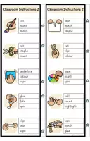 Aperçu - Feuilles d'exercices - Classroom Instructions 2 - Peg Cards - Page 1