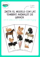 Vista previa - Tarjetas / Manipulativos - IMITA EL MODELO CON LAS SOMBRAS ANIMALES DE GRANJA - Portada