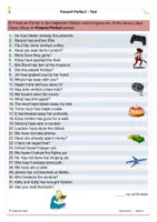 Vorschau - Test - Englischtest / Klassenarbeit zum Present Perfect mit Lösungen - Seite 3