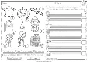 Vorschau - Arbeitsblätter - Halloween | Wachsendes Sparpaket | Spiele, Lesezeichen, Schreibanlässe... - Seite 3