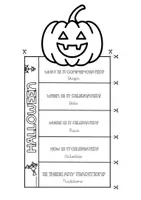 Vista previa - Hojas de trabajo - HALLOWEEN LAPBOOK - Characteristics of the celebration - página 1