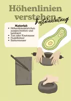 Vorschau - Mal- und Bastelvorlagen - Höhenlinien verstehen (Bastelanleitung) - Deckblatt