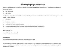 Aperçu - Cartes / Images - Mathématique - Peu/Beaucoup - Page 1