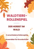 Vorschau - Spiele - Waldtiere - Rollenspiele zum Herbst für Grundschüler 3x - Deckblatt