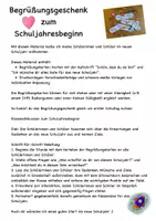 Vorschau - Mal- und Bastelvorlagen - Begrüßungsgeschenk | Schuljahresbeginn - Seite 1