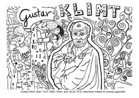 förhandsvisning - KONST: Färgläggningsbild Gustav Klimt - sida 1