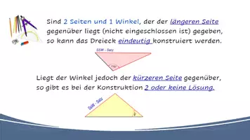 Vorschau - Präsentationen/Tafelbilder - Dreieckskonstruktion SSW-Satz; SsW-Satz neu - Seite 2