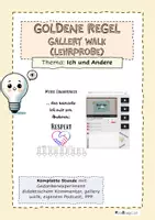 Vorschau - Stundenentwürfe - Goldene Regel - gallery walk! Lehrprobe - Seite 1