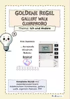 Vorschau - Stundenentwürfe - Goldene Regel - gallery walk! Lehrprobe - Deckblatt