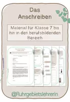 Vorschau - Arbeitsblätter - Das Anschreiben Materialsatz Bewerbung - Seite 1
