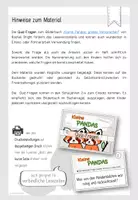 Vorschau - Aufgabenkarten - Kleine Pandas großes Versprechen: Quiz-Fragen zum Buch - Seite 1