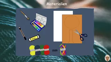 Vorschau - Mal- und Bastelvorlagen - Wolle Baum Kunst Klasse 2-4 Digitales Tafelbild - Seite 3