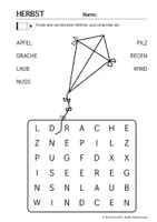 Vorschau - Arbeitsblätter - Buchstabengitter Herbst Kl. 1./2. - Deckblatt