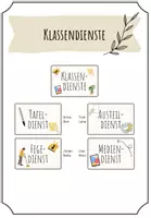 Vorschau - Bildkarten - Klassendienste - Schilder für den Klassenraum (Sek 1) - Deckblatt