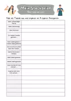 Vorschau - Arbeitsblätter - Steckbrief - Schreiben - Deutsch - Seite 1