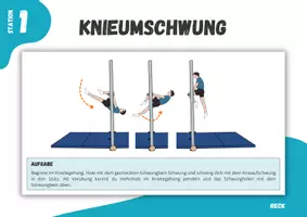 Vorschau - Stationenlernen - Turnen ⎮ Reck Knieumschwung (5 Stationskarten für den Sportunterricht) - Seite 3