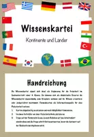 Vorschau - Arbeitsblätter - Rund um die Welt - Freiarbeitskartei Kontinente und Länder - Seite 1