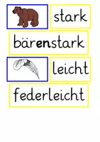 Vorschau - Präsentationen/Tafelbilder - Zusammengesetzte Adjektive – Tafelmaterial zum Wortbau (Deutsch) - Seite 1
