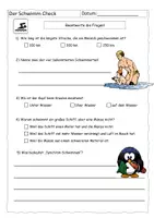 Vorschau - Arbeitsblätter - Quiz zur Schwimm-Reportage (mit Lösung) - Deckblatt