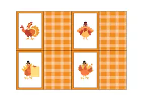 Aperçu - Cartes / Images - Cherche les dindes de Thanksgiving - Page 2
