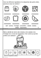 Aperçu - Jeux - Livret Lecture sur le Sandwich - Page 2